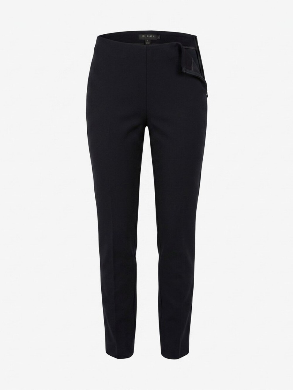 Ted Baker SZ 1/4/S Black Cropped Leggings Side Zip Pants